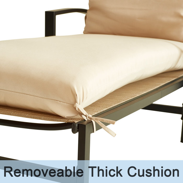 17 Stories Speidel Outdoor Metal Chaise Lounge & Reviews Wayfair